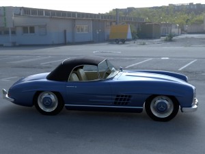 mercedes 300sl roadster top hdri 3D मॉडल