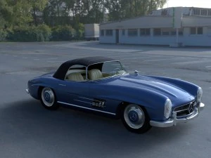 mercedes 300sl roadster top hdri 3D Model