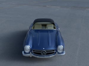 mercedes 300sl roadster top hdri 3D मॉडल