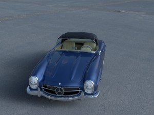 mercedes 300sl roadster top hdri 3D मॉडल
