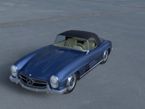 mercedes 300sl roadster top hdri 3D मॉडल