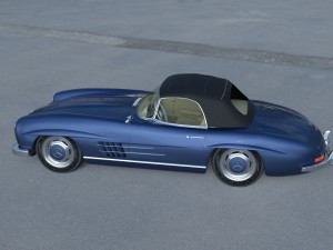 mercedes 300sl roadster top hdri 3D मॉडल
