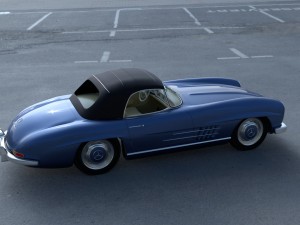 mercedes 300sl roadster top hdri 3D मॉडल