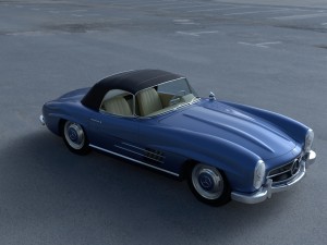 mercedes 300sl roadster top hdri 3D मॉडल