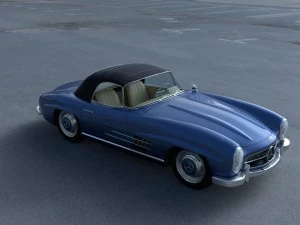 mercedes 300sl roadster top hdri 3D Model