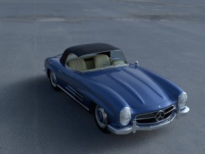 mercedes 300sl roadster top hdri 3D मॉडल