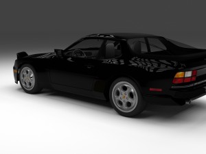 porsche 944 turbo with interior hdri 3D Model