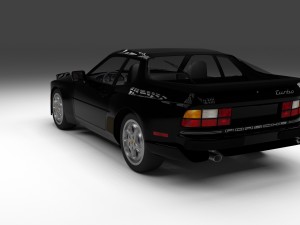 porsche 944 turbo with interior hdri 3D Model