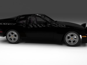 porsche 944 turbo with interior hdri 3D Model