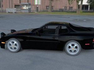 porsche 944 turbo with interior hdri 3D Model