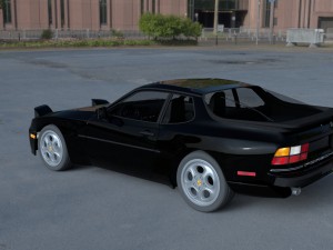 porsche 944 turbo with interior hdri 3D Model