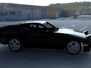 porsche 944 turbo with interior hdri 3D Model