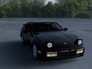 porsche 944 turbo with interior hdri 3D Model