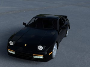 porsche 944 turbo with interior hdri 3D Model