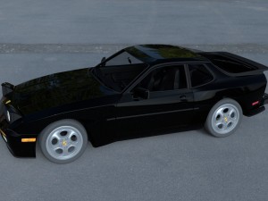 porsche 944 turbo with interior hdri 3D Model