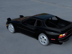 porsche 944 turbo with interior hdri 3D Model