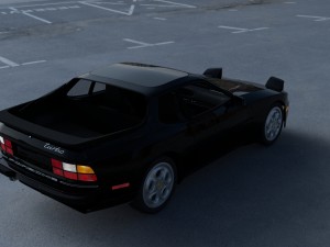 porsche 944 turbo with interior hdri 3D Model