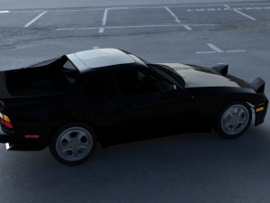 porsche 944 turbo with interior hdri 3D Model