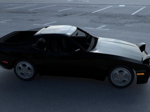 porsche 944 turbo with interior hdri 3D Model