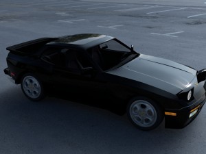 porsche 944 turbo with interior hdri 3D Model