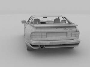 porsche 944 turbo with interior hdri 3D Model