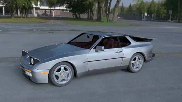 porsche 944 turbo s with interior hdri 3D 模型 .c4d .max .obj .3ds .fbx .stl .blend 