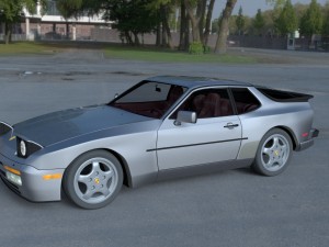 porsche 944 turbo s with interior hdri 3D Model