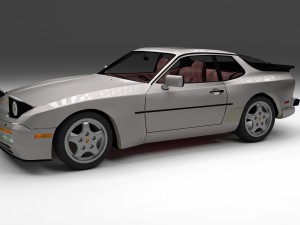 porsche 944 turbo s with interior hdri 3D 模型