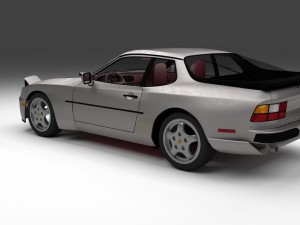 porsche 944 turbo s with interior hdri 3D 模型
