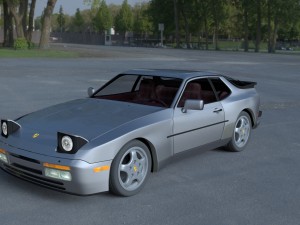 porsche 944 turbo s with interior hdri 3D 模型