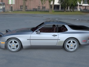 porsche 944 turbo s with interior hdri 3D 模型