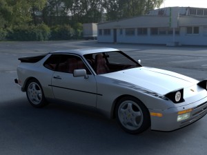 porsche 944 turbo s with interior hdri 3D 模型