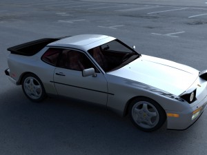 porsche 944 turbo s with interior hdri 3D 模型