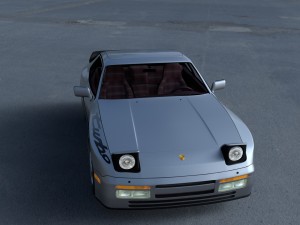 porsche 944 turbo s with interior hdri 3D 模型