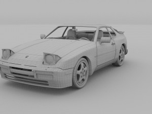 porsche 944 turbo s with interior hdri 3D 模型