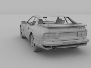 porsche 944 turbo s with interior hdri 3D 模型