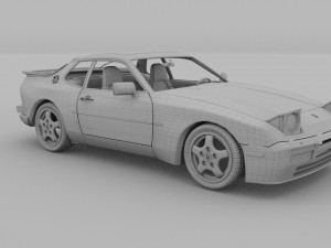 porsche 944 turbo s with interior hdri 3D 模型