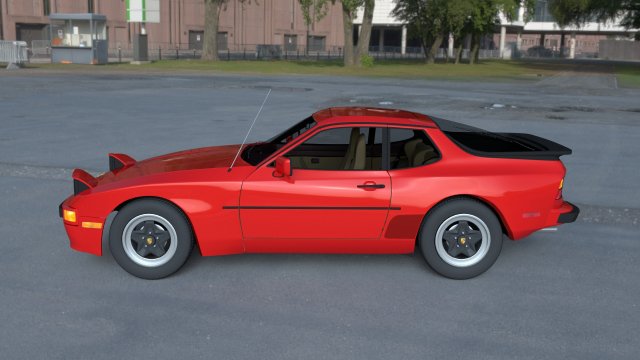 early porsche 944 with interior hdri 3D Модель .c4d .max .obj .3ds .fbx .stl .blend 