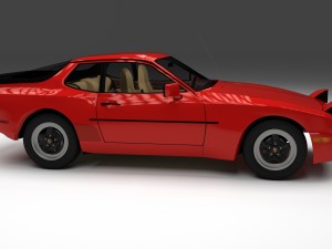 early porsche 944 with interior hdri 3D Модель