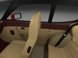 early porsche 944 with interior hdri 3D Модель