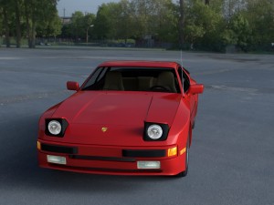 early porsche 944 with interior hdri 3D Модель