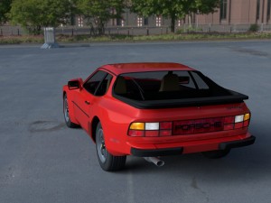 early porsche 944 with interior hdri 3D Модель