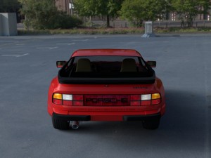 early porsche 944 with interior hdri 3D Модель