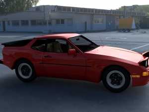 early porsche 944 with interior hdri 3D Модель
