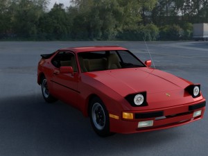 early porsche 944 with interior hdri 3D Модель