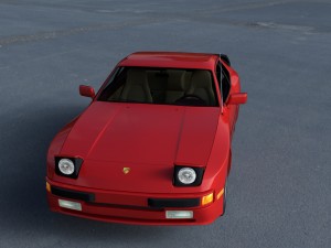 early porsche 944 with interior hdri 3D Модель