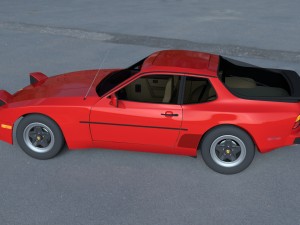 early porsche 944 with interior hdri 3D Модель