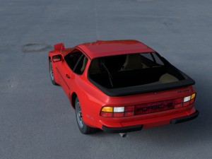 early porsche 944 with interior hdri 3D Модель