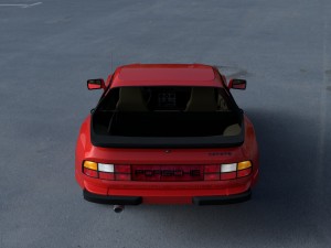 early porsche 944 with interior hdri 3D Модель