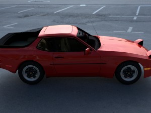 early porsche 944 with interior hdri 3D Модель